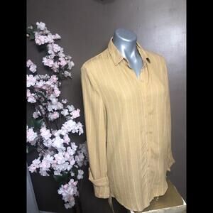 Shirt top blouse button up striped